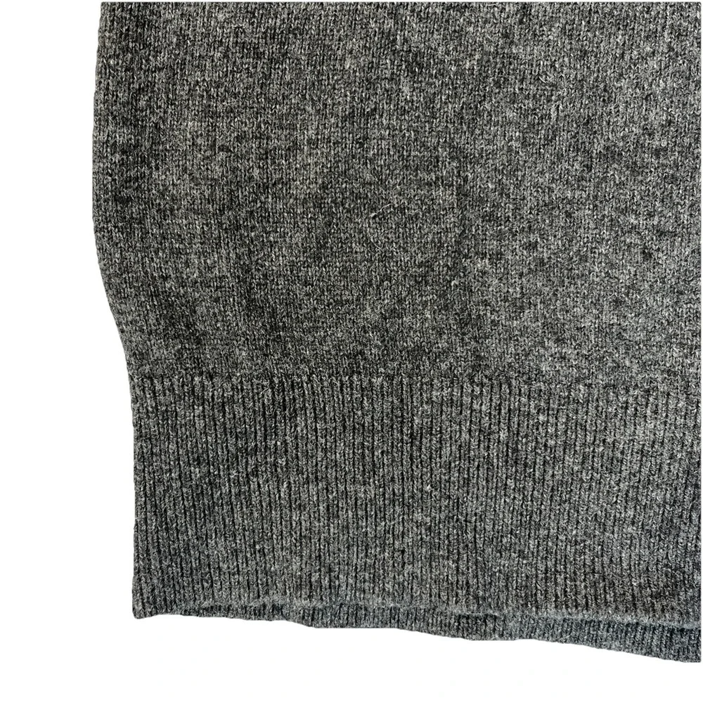Banana Republic Mens Shawl Collar Merino Wool Gray Pullover Sweater Medium C1206